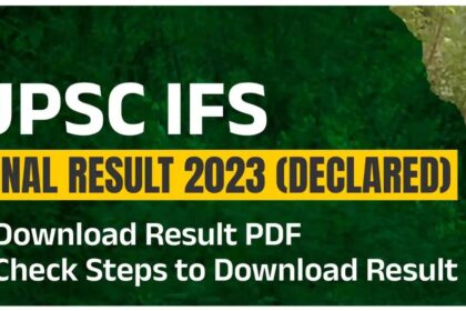 UPSC IFS Final Result 2023